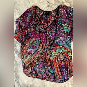 Yumi Kim 3/4 length sleeve floral shirt size medium